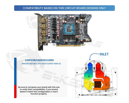 Bykski Full Coverage GPU Water Block and Backplate For INNO3D GeForce RTX 4070 Super Twin X2 (N-ICH4070STWIN-X)
