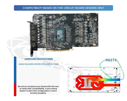 Bykski Full Coverage GPU Water Block and Backplate For Manli Gallardo GeForce RTX 5080 OC 16GB (N-ML5080GR-X)
