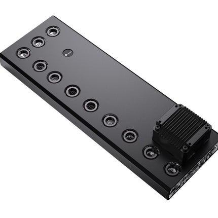 Bykski 360 Universal Distro Plate Enhanced Protection with Full Armor PMMA w/ 5v Addressable RGB (RBW) - (RGV-DDC-X-TK360-K) - DDC Pump With Armor