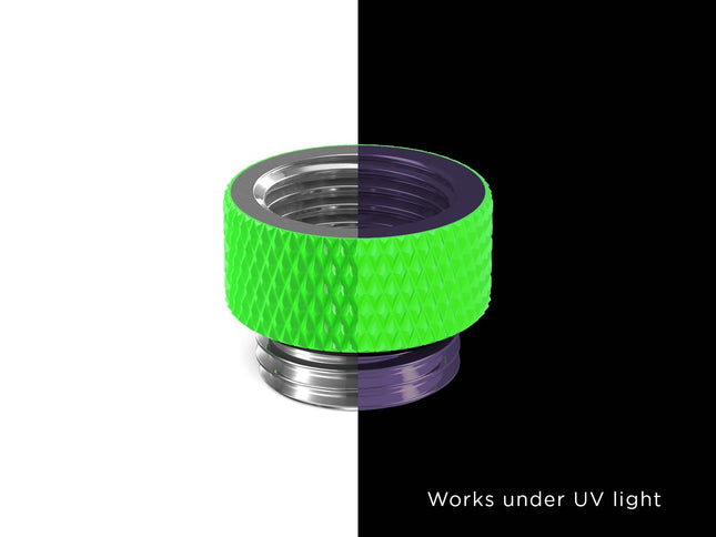 PrimoChill Male to Female G 1/4in. 7.5mm SX Extension Coupler - UV Green