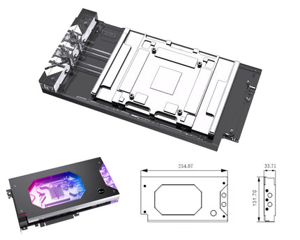 Bykski Armored End Port GPU Waterblock with Backplate For ASUS TUF Gaming GeForce RTX 5090 32GB GDDR7 (N-AS5090TUF-X)