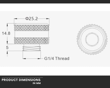 Bykski Anti-Off Rigid 16mm OD Fitting (B-FTHTJ-L16) - White