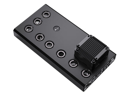 Bykski 240 Universal Distro Plate Enhanced Protection with Full Armor PMMA w/ 5v Addressable RGB (RBW) - (RGV-DDC-X-TK240-K) - DDC Pump With Armor