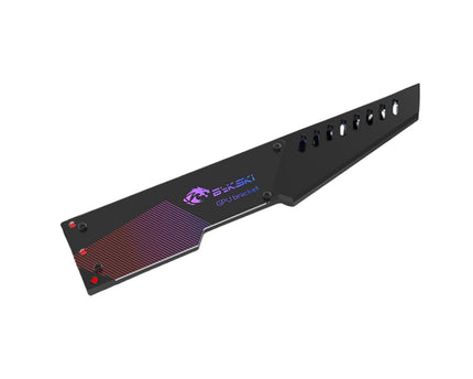 Bykski Universal Aluminum Decorative GPU Support Bracket w/ 5v Addressable RGB (RBW) - Black (B-GPU-AL-X)