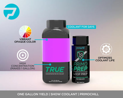 PrimoChill True Opaque - Computer WaterCooling Coolant, Concentrate, Solid/Non-Transparent, Full Protection, PrimoPrep Included, Proudly Made in the USA (Yields a Gallon of Coolant) - Violet
