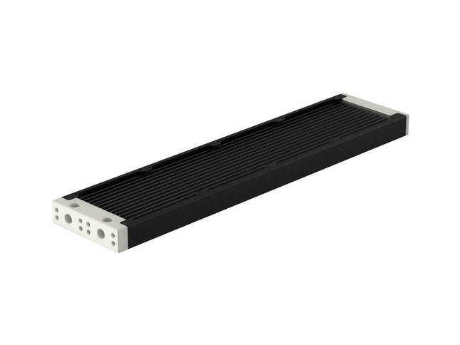PrimoChill 480SL (30mm) EXIMO Modular Radiator, White POM, 4x120mm, Quad Fan (R-SL-W48) Available in 20+ Colors, Assembled in USA and Custom Watercooling Loop Ready - TX Matte Black