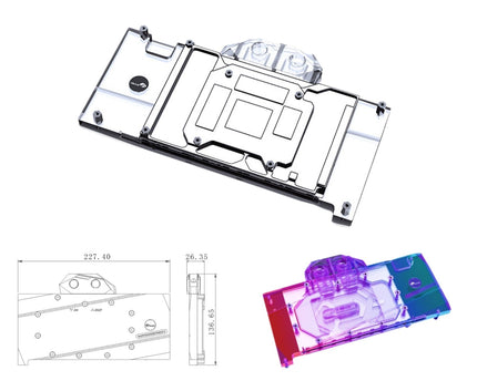 Bykski Full Coverage GPU Water Block and Backplate For ZOTAC GAMING GeForce RTX 4080 SUPER Trinity/OC Edition 16GB (N-ST4080SRTNOC-X)