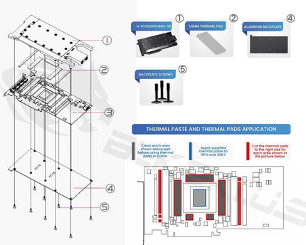 Bykski Durable Metal/POM GPU Water Block and Backplate For NVIDIA GeForce RTX 5090 32G D7 Turbo V1 (N-RTX5090TURBO-SR) - Continuous Usage