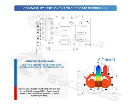 Bykski Full Coverage GPU Water Block and Backplate For ASUS Prime GeForce RTX 5070 12GB GDDR7 (N-AS5070PM-X)