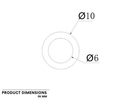 Bykski 6mm x 10mm Flexible TPV (EPDM) Tubing - Black - 3 Meters