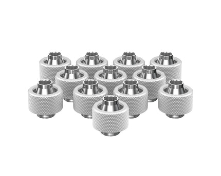 PrimoChill SecureFit SX - Premium Compression Fitting For 7/16in ID x 5/8in OD Flexible Tubing 12 Pack (F-SFSX758-12) - Available in 20+ Colors, Custom Watercooling Loop Ready - PrimoChill - KEEPING IT COOL Sky White