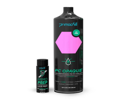 PrimoChill Opaque - Computer WaterCooling Show Coolant, Solid/Non-Transparent, Full Protection, Advanced User, PrimoPrep Included, Proudly Made in The USA (32oz/.9L) - Pink SX