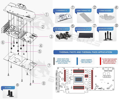 Bykski Full Coverage GPU Water Block and Backplate for AMD Radeon RX 6900XT Founders Edition (A-RX6900XT-X)