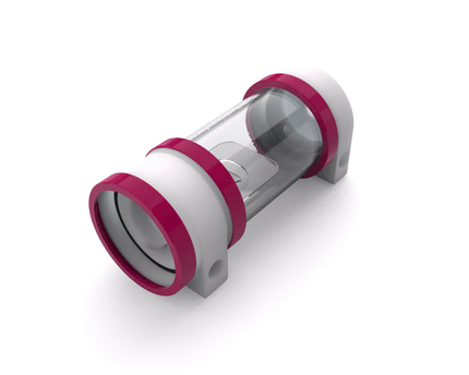 PrimoChill CTR Hard Mount Phase II High Flow D5 Enabled Reservoir - White POM - 120mm - Magenta