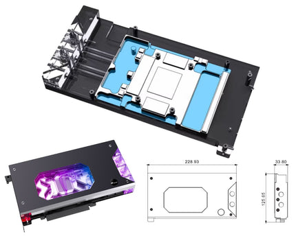 Bykski Armored End Port GPU Waterblock with Backplate For Gigabyte GeForce RTX 5080 Gaming OC 16G (N-GV5080GMOC-X-V2)