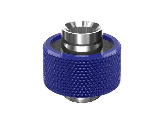 PrimoChill SecureFit SX - Premium Compression Fitting For 1/2in ID x 3/4in OD Flexible Tubing (F-SFSX34) - Available in 20+ Colors, Custom Watercooling Loop Ready - True Blue