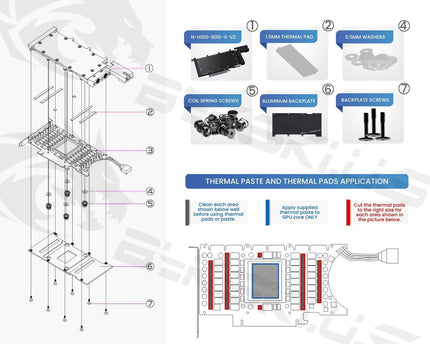 Bykski Durable Metal/POM GPU Water Block and Backplate For NVIDIA H100/H800 80GB (N-H100-80G-X-V2) - Continuous Usage