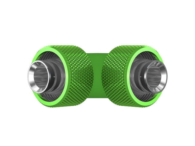 PrimoChill SecureFit SX - Premium 90 Degree Compression Fitting Set For 1/2in ID x 3/4in OD Flexible Tubing (F-SFSX3490) - Available in 20+ Colors, Custom Watercooling Loop Ready - Toxic Candy