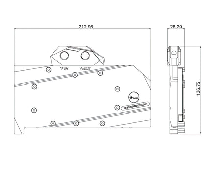 Bykski Full Coverage GPU Water Block and Backplate for GALAXY RTX 3060Ti EX (1-CLICK OC)(N-GY3060TIBK-X)
