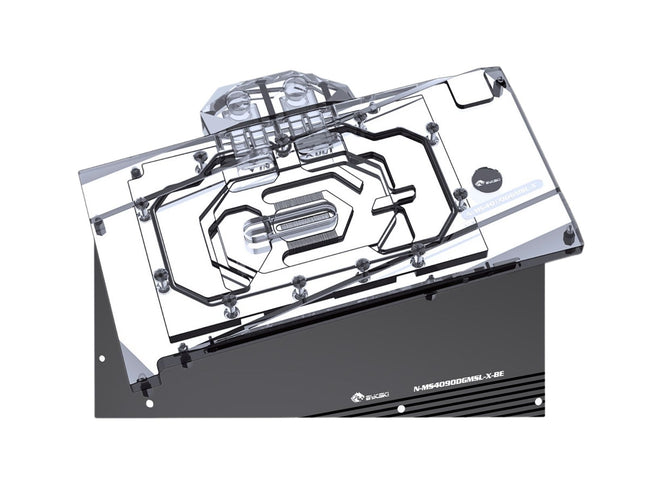 Bykski Full Coverage GPU Water Block and Backplate For MSI GeForce RTX 4080 SUPER 16G GAMING X SLIM (N-MS4080SGMSL-X)