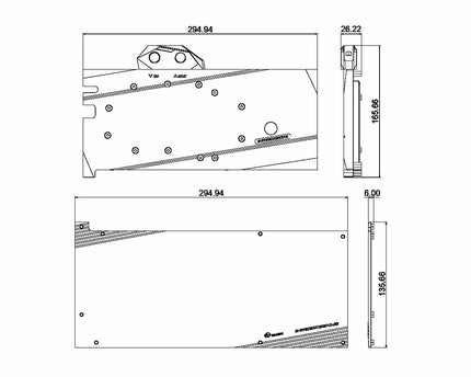 Bykski Full Coverage GPU Water Block and Backplate for GALAXY RTX 3090Ti HOF OC Lab Edition (N-GY3090TIHOF-X)