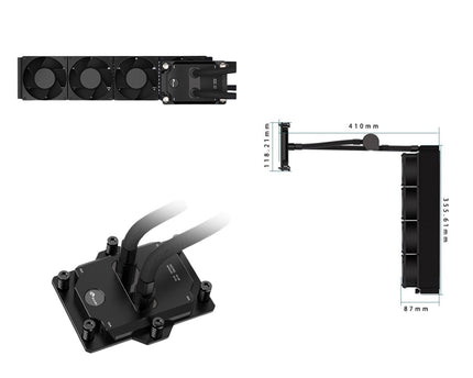 Bykski Durable 4x80mm 2U Server AIO Liquid CPU Cooler For AMD EPYC (Socket SP5/LGA 6096) - Continuous Usage