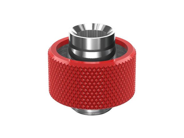 PrimoChill SecureFit SX - Premium Compression Fitting For 1/2in ID x 3/4in OD Flexible Tubing (F-SFSX34) - Available in 20+ Colors, Custom Watercooling Loop Ready - Razor Red