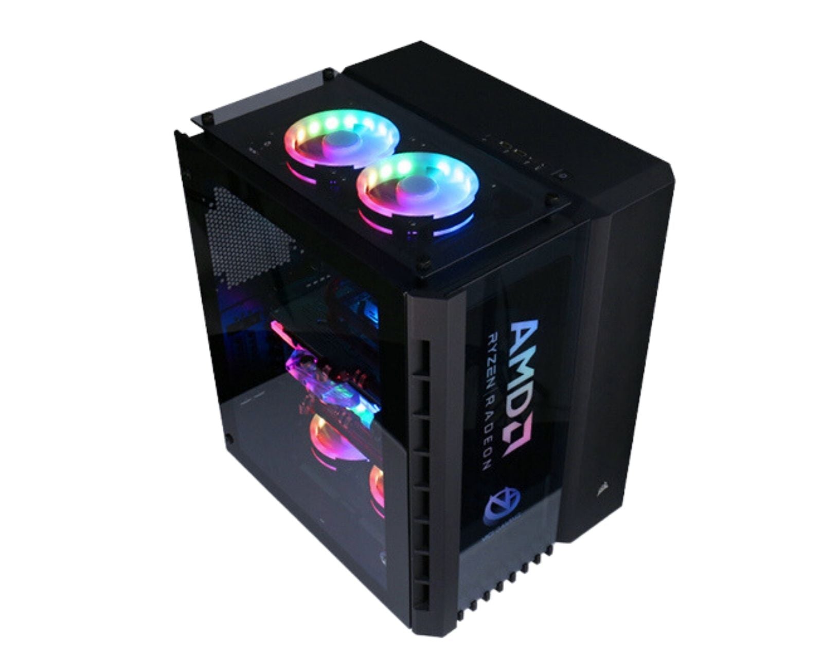Bykski Distro Plate For CORSAIR 680X - PMMA w/ 5v Addressable RGB(RBW) (RGV-COS-680X-P-KG) - DDC Pump With LCD