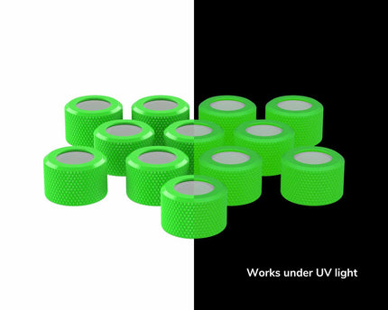PrimoChill RMSX Replacement Cap Switch Over Kit - 12mm - UV Green