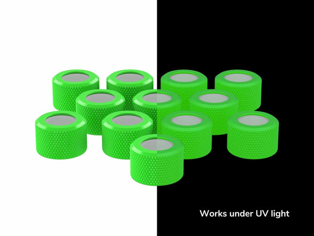PrimoChill RMSX Replacement Cap Switch Over Kit - 12mm - UV Green