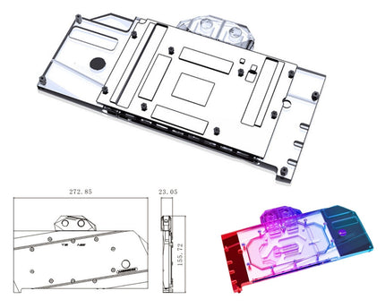 Bykski Full Coverage GPU Water Block and Backplate For ASRock Radeon RX 7900 XTX Taichi (A-AR7900XTX-X)