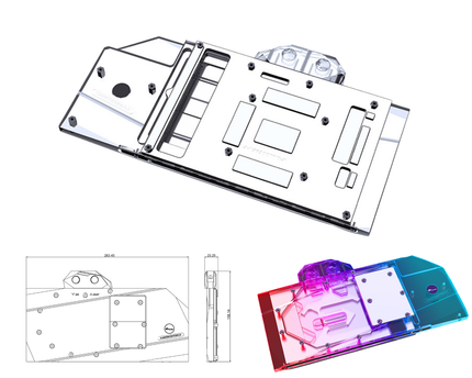 Bykski Full Coverage GPU Water Block and Backplate for MSI RX 6900XT Gaming X Trio (A-MS6900TRIO-X)