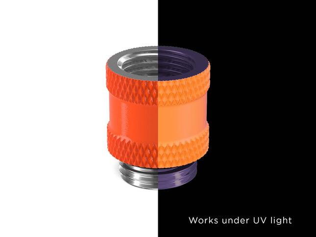PrimoChill Male to Female G 1/4in. 15mm SX Extension Coupler - UV Orange