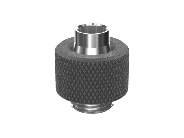PrimoChill SecureFit SX - Premium Compression Fitting For 3/8in ID x 1/2in OD Flexible Tubing (F-SFSX12) - Available in 20+ Colors, Custom Watercooling Loop Ready - TX Matte Gun Metal