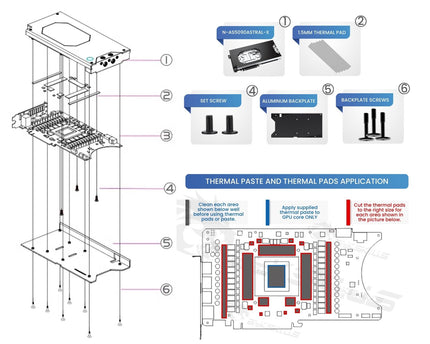 Bykski Armored End Port GPU Waterblock with Backplate for ASUS ROG Astral GeForce RTX 5090 32GB OC Edition (N-AS5090ASTRAL-X)