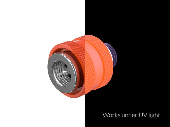 PrimoChill Male to Female G 1/4 SX Mini Pull Drain Valve - UV Orange