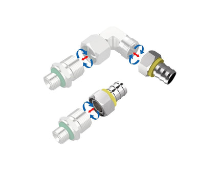 Bykski Stainless Steel Durable Server P-Lok DIY Fitting - 22mm Threaded to Barbed for 12mm (1/2in) Tubing (CC-TJ-SR-P-15-8)