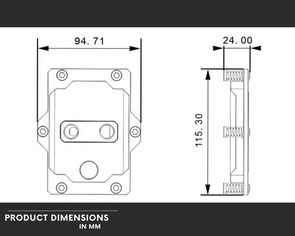 Bykski CPU-SP5-SR Durable All Metal CPU Water Block For AMD EPYC (Socket SP5/LGA 6096) - Continuous Usage