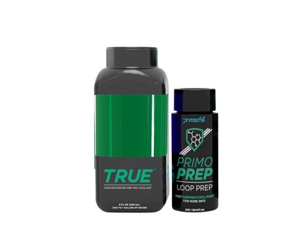 PrimoChill True - Computer WaterCooling Coolant, Concentrate, Low-Conductive, Transparent, Full Protection, PrimoPrep Included, Proudly Made in the USA (Yields a Gallon of Coolant) - UV Green