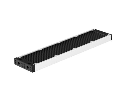 PrimoChill 480SL (30mm) EXIMO Modular Radiator, Black POM, 4x120mm, Quad Fan (R-SL-BK48) Available in 20+ Colors, Assembled in USA and Custom Watercooling Loop Ready - Sky White
