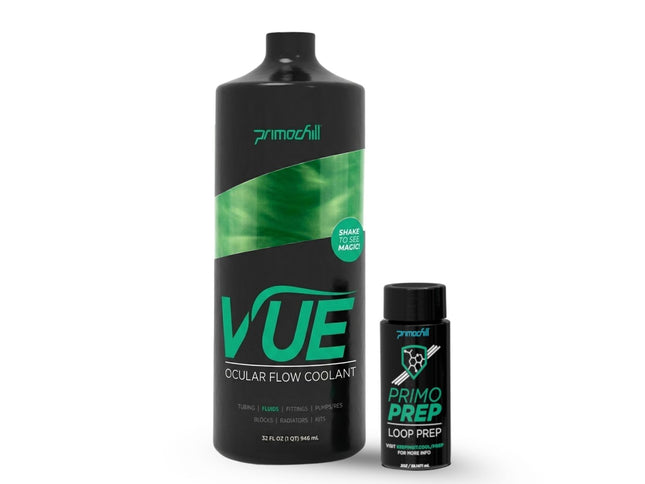 PrimoChill Vue - Computer WaterCooling Coolant, Visual Flow, Solid/Non-Transparent, Full Protection, PrimoPrep Included, Proudly Made in the USA (32oz/.9L) - UV Green