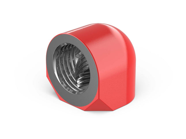 PrimoChill Female to Female G 1/4in. 90 Degree SX Elbow Fitting - Razor Red