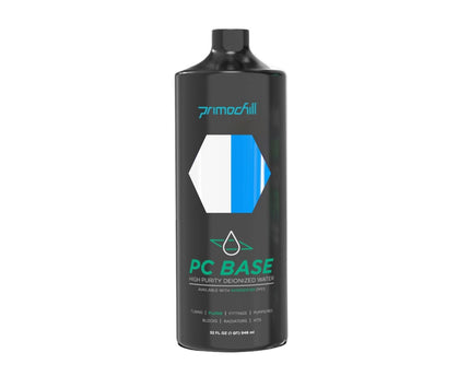 PrimoChill Base - Computer WaterCooling High Purity Deionized Water, No Protection, Add your Additives/Inhibitors, Proudly Made in The USA (32oz/.9L) - Transparent - Clear/UV Blue