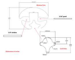 Rubber Window Molding w/ Locking Strip (Sold by the Foot)