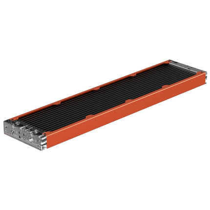 PrimoChill 480SL (30mm) EXIMO Modular Radiator, Clear Acrylic, 4x120mm, Quad Fan (R-SL-A48) Available in 20+ Colors, Assembled in USA and Custom Watercooling Loop Ready - Candy Copper