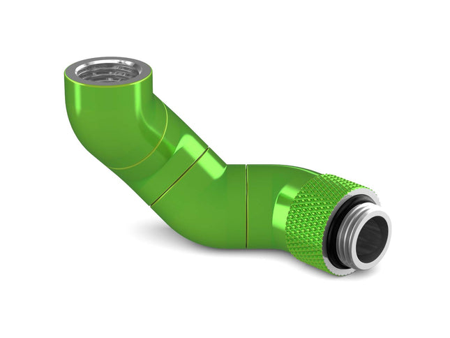 PrimoChill Male to Female G 1/4in. 180 Degree SX Triple Rotary Elbow Fitting - Toxic Candy