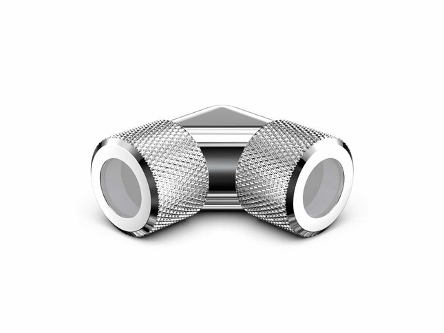 PrimoChill 12mm Rigid SX 90 Degree Fitting Set - Silver Nickel