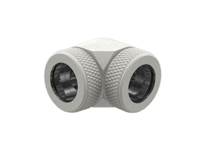 PrimoChill InterConnect SX Premium 90 Degree Elbow Adapter Fitting for 14MM Rigid Tubing (FA-9014) - TX Matte Silver