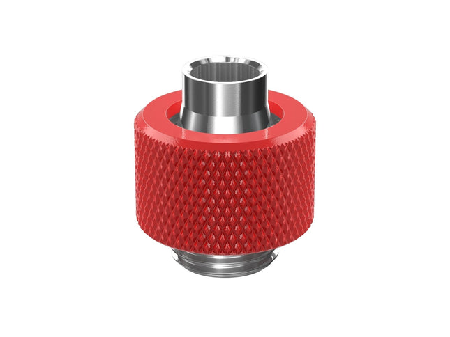 PrimoChill SecureFit SX - Premium Compression Fitting For 3/8in ID x 1/2in OD Flexible Tubing (F-SFSX12) - Available in 20+ Colors, Custom Watercooling Loop Ready - Razor Red