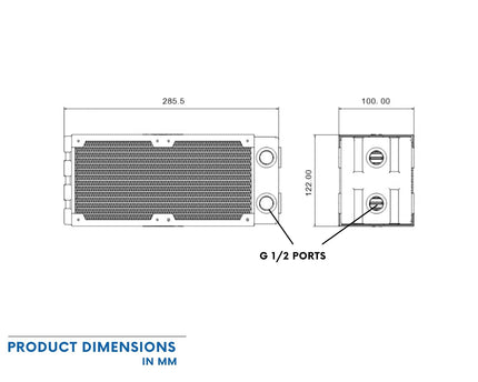 Bykski Extreme-Performance Multi-Block 1,800W Heat Dissipation Radiator, 2x120mm Support (CR-RD240RC-TK100)